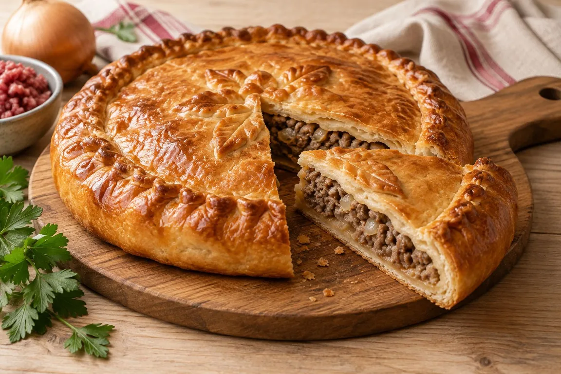 Пирог с мясом домашний